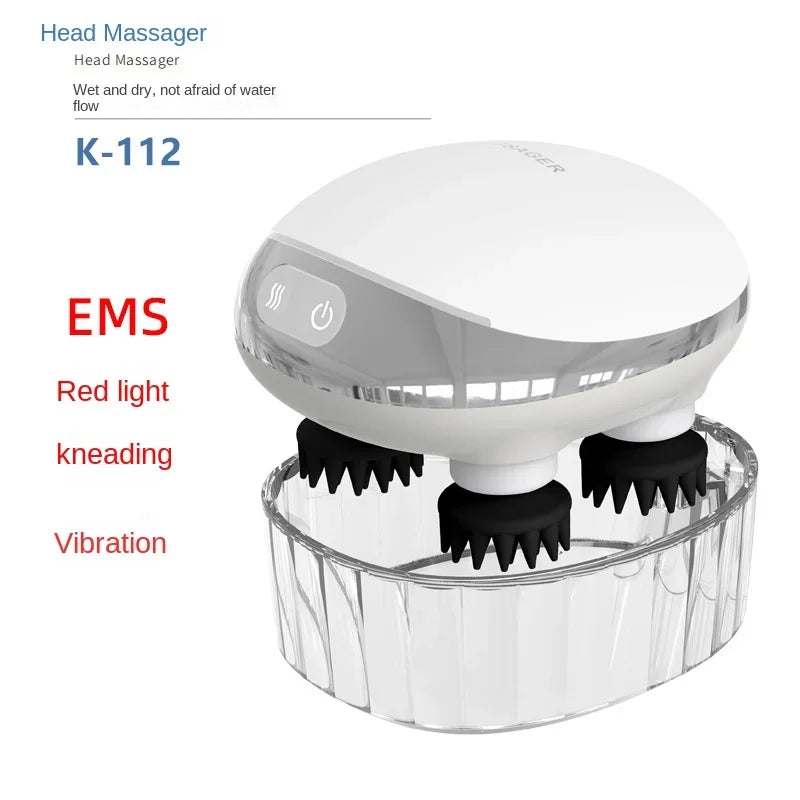 Electric Handheld Head Therapy Artifact Charging Multifunctional Scalp Massager